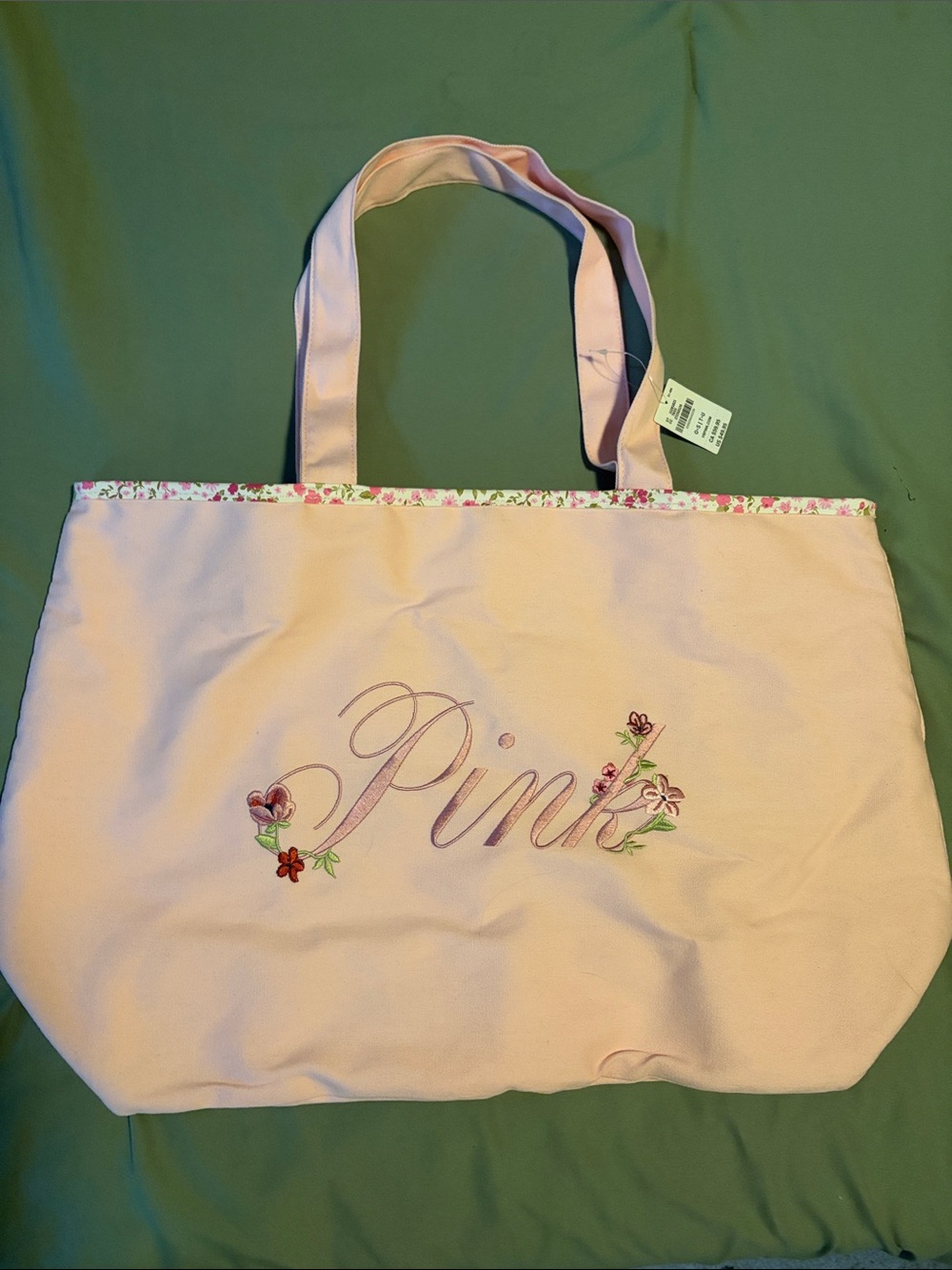 Victoria Secret Pink Embroidered Tote Bag